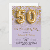 50周年記念金ゴールドフローラ招待状 招待状 (正面/裏面)