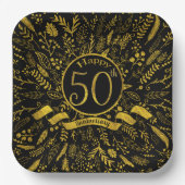 50周年記念金ゴールドフローラ ペーパープレート (正面)