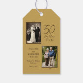 50周年記念金ゴールドメッセージカード ギフトタグ (裏面)