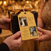 50周年記念金ゴールドメッセージカード ギフトタグ