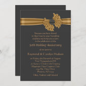 50周年記念金ゴールドリボン招待状 招待状 (正面/裏面)