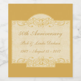 50周年記念金ゴールドヴィンテージ ワインラベル