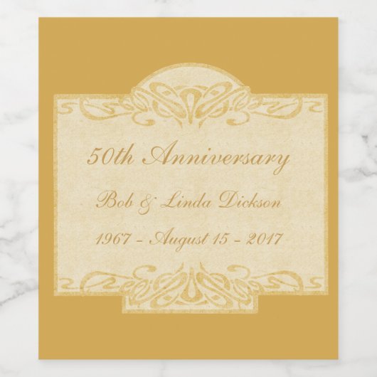 50周年記念金ゴールドヴィンテージ ワインラベル (シングルラベル)