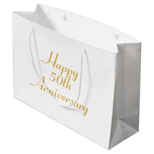 50周年記念金ゴールド文字テンプレート抱き枕 ラージペーパーバッグ (裏面アングル)