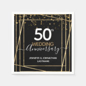 50周年記念金ゴールド縁ど スタンダードカクテルナプキン (正面)
