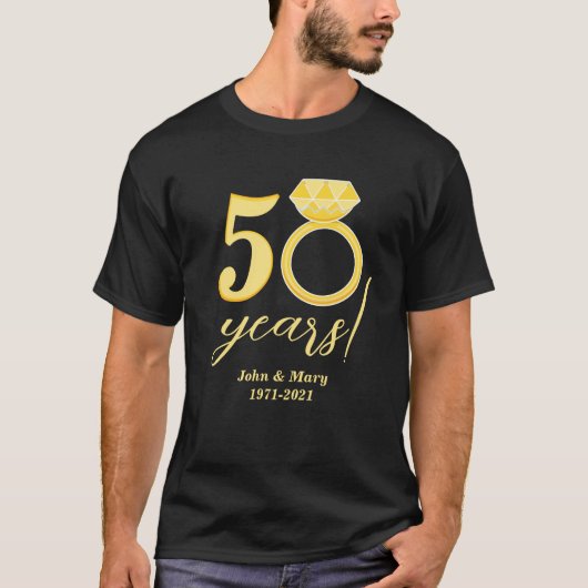 50周年記念50年ゴールデン結婚ズ Tシャツ (正面)