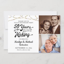 50周年記念50年ブラック金ゴールド 招待状