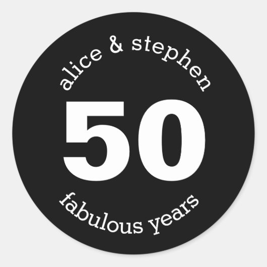 50周年記念50年 ラウンドシール (正面)