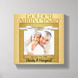 50周年記念8x8パーソナライズされた写真 キャンバスプリント