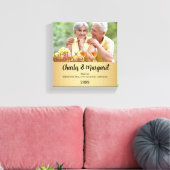 50周年記念8x8パーソナライズされた写真 キャンバスプリント (インサイチュ (リビング))