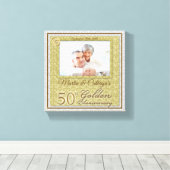50周年記念8x8パーソナライズされた写真 キャンバスプリント (インサイチュ (ウッドフロア))