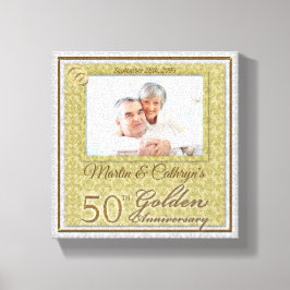 50周年記念8x8パーソナライズされた写真 キャンバスプリント