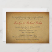 50周年記念 おしゃれな羽根の2枚写真招待状 招待状 (裏面)