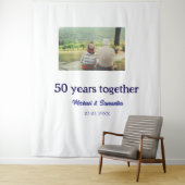 50周年記念 お名前 フォト 日付を入れて タペストリー (インサイチュ)