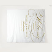 50周年記念 エレガント シルバー スクリプト タペストリー (正面(横))