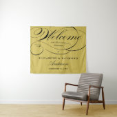 50周年記念 エレガント シルバー スクリプト タペストリー (インサイチュ(横))