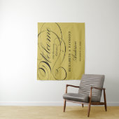 50周年記念 エレガント シルバー スクリプト タペストリー (インサイチュ)