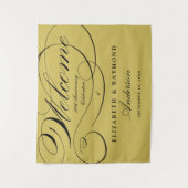 50周年記念 エレガント シルバー スクリプト タペストリー (正面)