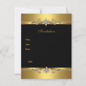 50周年記念 エレガント ブラックゴールド 招待状 (裏面)