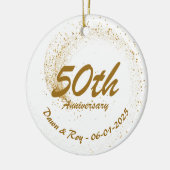 50周年記念 オーナメント メタル ゴールド 名入れ (左)