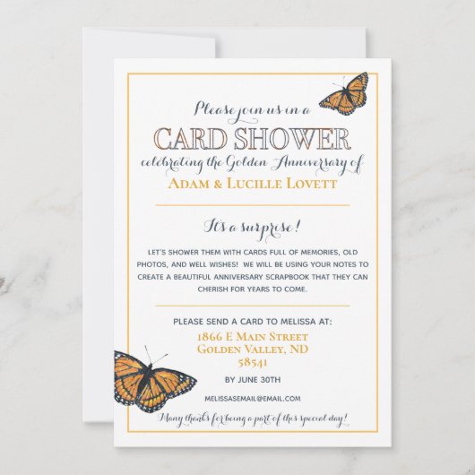 50周年記念 カードシャワーのご依頼 招待状 (正面)