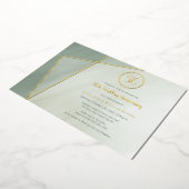 50周年記念 グレード翡翠にゴールド 箔招待状 (回転した状態)