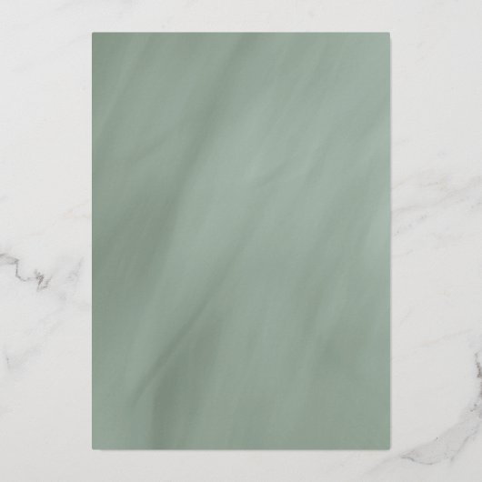 50周年記念 グレード翡翠にゴールド 箔招待状 (裏面)