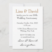 50周年記念 ゴールドひまわり 招待状 (裏面)