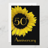50周年記念 ゴールドひまわり 招待状 (正面/裏面)