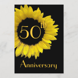 50周年記念 ゴールドひまわり 招待状