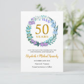 50周年記念 ゴールドアニバーサリー  セーブ・ザ・デート カード (スタンド正面)