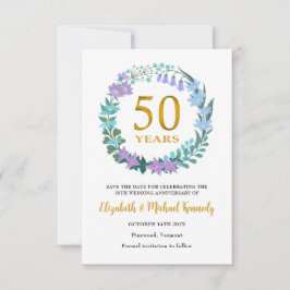 50周年記念 ゴールドアニバーサリー  セーブ・ザ・デート カード