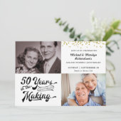 50周年記念 ゴールドアニバーサリー フォト コンフェッティ 招待状 (スタンド正面)