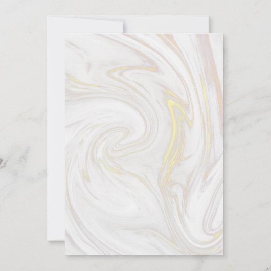 50周年記念 ゴールドアニバーサリー ローズゴールド マーブル グリーン 招待状 (裏面)