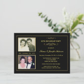 50周年記念 ゴールドアニバーサリー 2枚の写真付き 招待状 (スタンド正面)