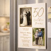 50周年記念 ゴールドイヤーズ フォトアニバーサリー マグネット招待状