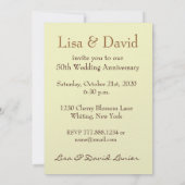 50周年記念 ゴールドローズ 招待状 (裏面)