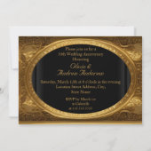 50周年記念 ゴールド オルネート アンティーク フレーム 写真 招待状 (裏面)