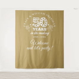 50周年記念 ゴールド フォト プロップ タペストリー