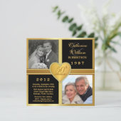 50周年記念 ハートスタイル フォト 招待状 (スタンド正面)