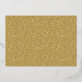 50周年記念 ハート コンフェッティ ウェディング フォト ゴールド 箔招待状 (裏面)