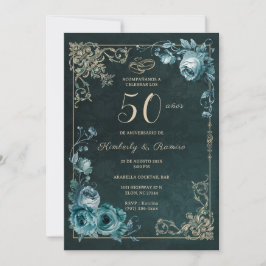 50周年記念 フローラル ヴィンテージ 招待状