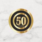 50周年記念 – ブラックと金ゴールド コンフェッティ (スモール正面)