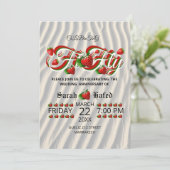 50周年記念 ベリーの招待状, ゴールドウェディング 招待状 (スタンド正面)