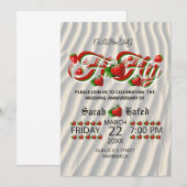 50周年記念 ベリーの招待状, ゴールドウェディング 招待状 (正面/裏面)