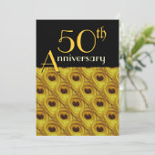 50周年記念 ペコピー 羽根 ゴールド 招待状 (スタンド正面)