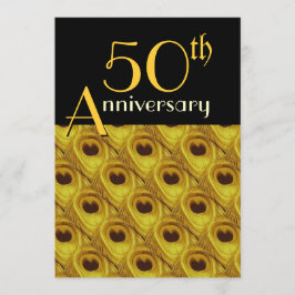 50周年記念 ペコピー 羽根 ゴールド 招待状