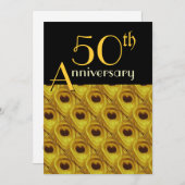 50周年記念 ペコフエザー ゴールド 招待状 (正面/裏面)