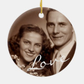 50周年記念、両面2枚フォトティール(緑がかった色)/青/白 セラミックオーナメント (裏面)