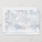 50周年記念 冬の雪の結晶 ウェディングフォト 招待状 (裏面)